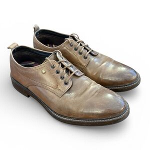 Base London Elba Leather Derby Shoes Brown Dress Casual Oxford Lace Up EU42 US9